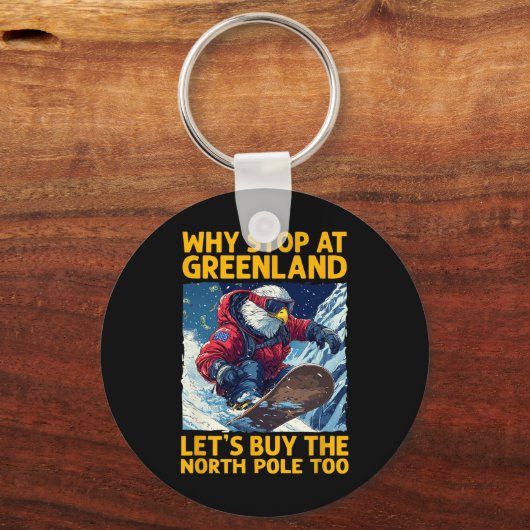Amerikaanse adelaar snowboarden in Groenland en No Sleutelhanger (Voorkant)