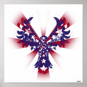 Amerikaanse Adelaar Stars & Stripes Poster