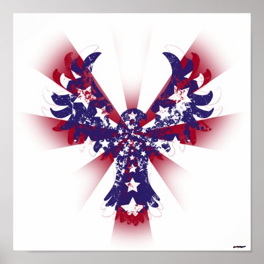 Amerikaanse Adelaar Stars & Stripes Poster (Voorkant)