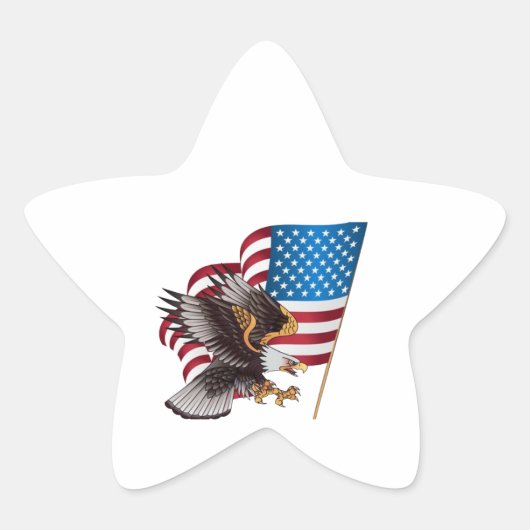 amerikaanse adelaar ster sticker (Voorkant)