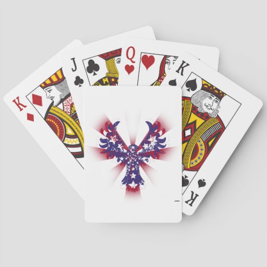 Amerikaanse Adelaar Sterren & Strepen Pokerkaarten (Achterkant)