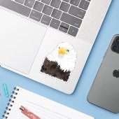 Amerikaanse adelaar sticker (Laptop met iPhone)