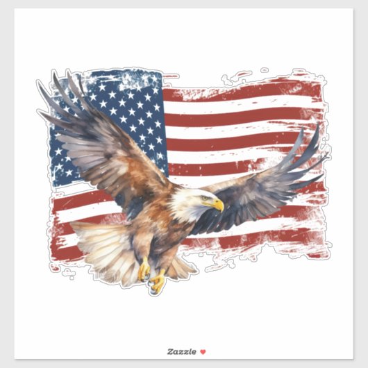 Amerikaanse adelaar sticker (Vel)