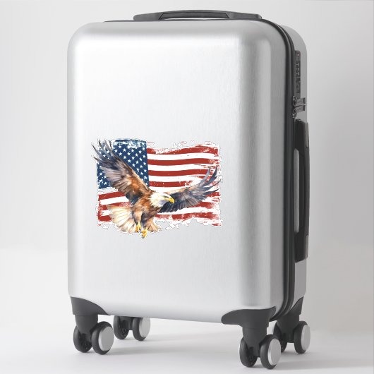 Amerikaanse adelaar sticker (Koffer)