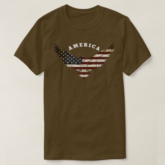Amerikaanse adelaar t-shirt (Design voorkant)