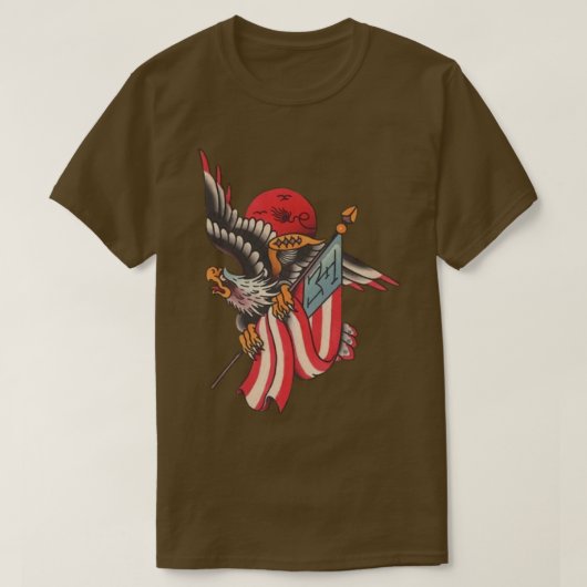 Amerikaanse adelaar t-shirt (Design voorkant)