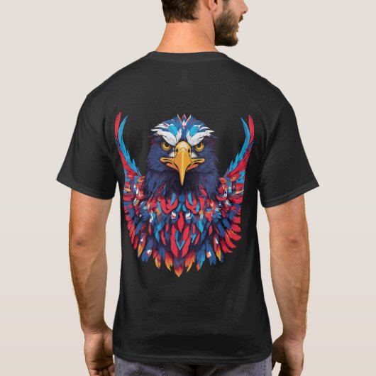 Amerikaanse adelaar t-shirt (Achterkant)