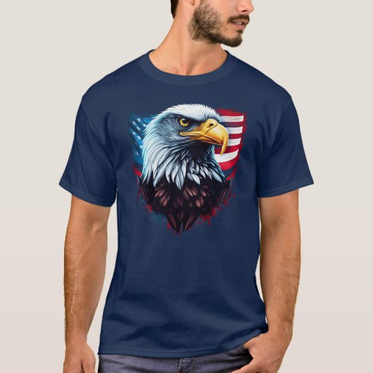 Amerikaanse adelaar t-shirt (Voorkant)