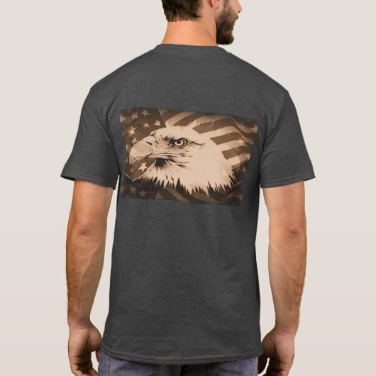 Amerikaanse adelaar t-shirt (Achterkant)