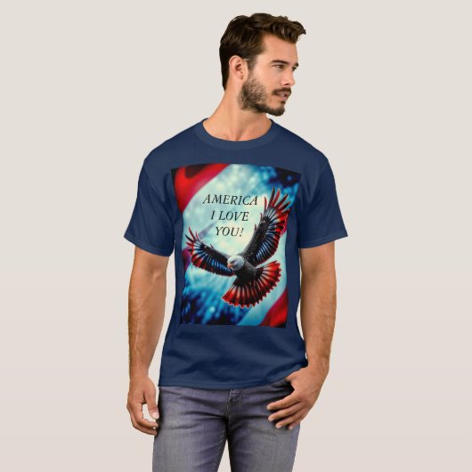 Amerikaanse adelaar t-shirt (Voorkant volledig)