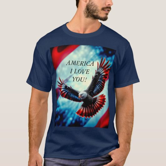 Amerikaanse adelaar t-shirt (Voorkant)