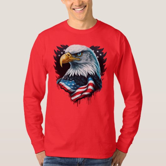 Amerikaanse adelaar t-shirt (Voorkant)