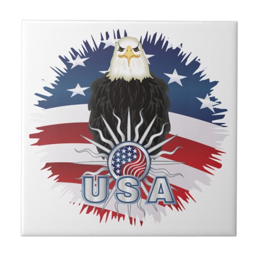 Amerikaanse adelaar tegeltje (Voorkant)