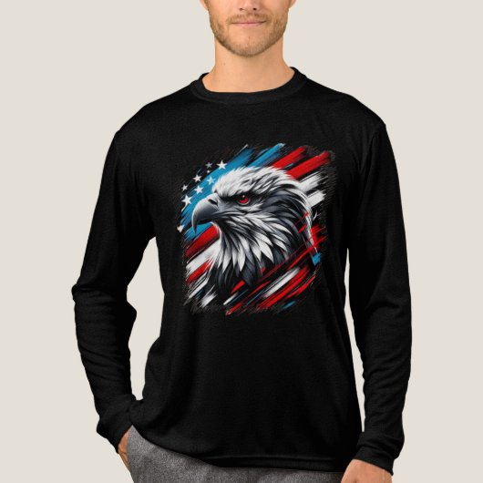 Amerikaanse adelaar Tri-Blend shirt (Voorkant volledig)