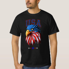 Amerikaanse Adelaar  USA Amerika 4 juli patriottis T-shirt