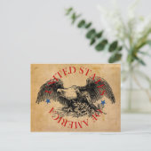 Amerikaanse adelaar: Verenigde Staten van Amerika Briefkaart (Staand voorkant)