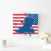 Amerikaanse adelaar vierkante klok (Huis)