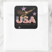 Amerikaanse adelaar vierkante sticker (Tas)