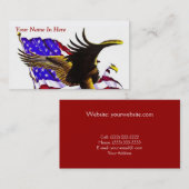 Amerikaanse adelaar visitekaartje (Voorkant / Achterkant)