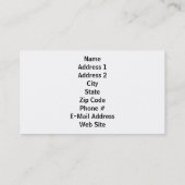 Amerikaanse adelaar visitekaartje (Achterkant)