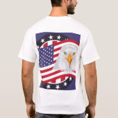 Amerikaanse Adelaar & Vlag Patriottisch T-Shirt (Achterkant)
