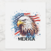  Amerikaanse adelaar Wijn Etiket (Enkel label)