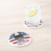 Amerikaanse adelaar zandsteen onderzetter (Zijkant)