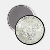 AMERIKAANSE ADELAAR ZILVEREN DOLLAR-MAGNEET MAGNEET (Voorkant / Achterkant)