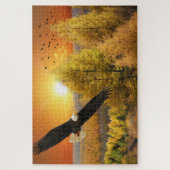 Amerikaanse Adelaar Zonsondergang Legpuzzel (Verticaal)