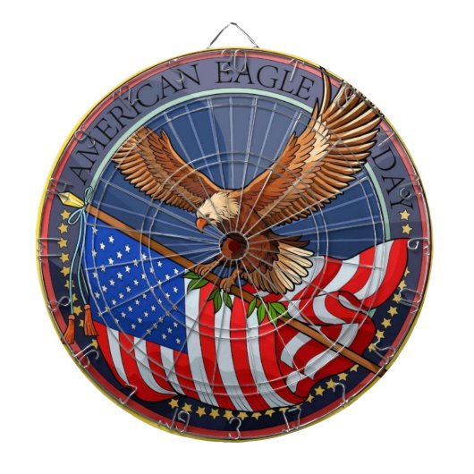 Amerikaanse Adelaarsdag Dartbord (Voorkant)