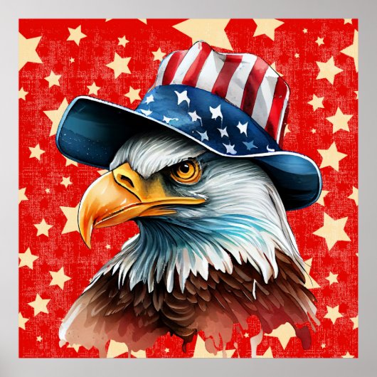 Amerikaanse Adelaarsvlag Poster (Voorkant)