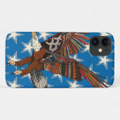 Amerikaanse adelblauw Case-Mate iPhone case (Achterkant (horizontaal))