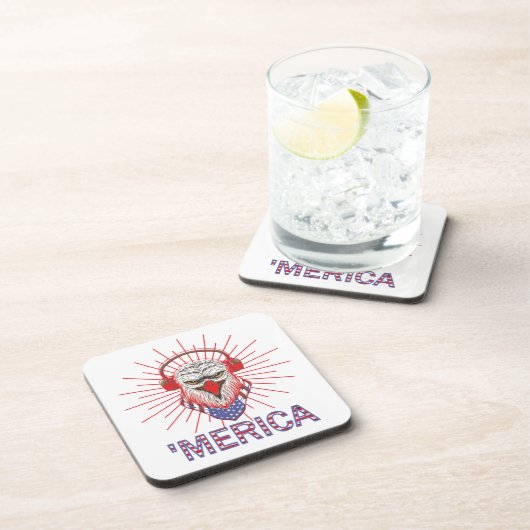 Amerikaanse adelhoofdtelefoon bier onderzetter (Rechterzijde)