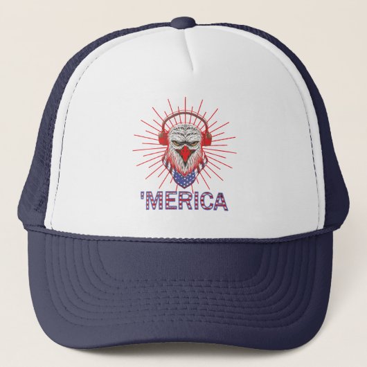 Amerikaanse adelhoofdtelefoon trucker pet (Voorkant)