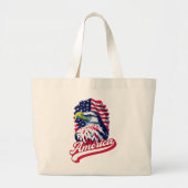 Amerikaanse adelvlag grote tote bag (Voorkant)