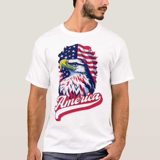Amerikaanse adelvlag t-shirt (Voorkant)
