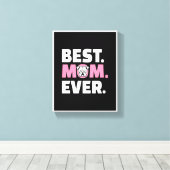 Amerikaanse Afbeeldingen | Best Dog Mam Ever Canvas Afdruk (Insitu (Houten vloer))