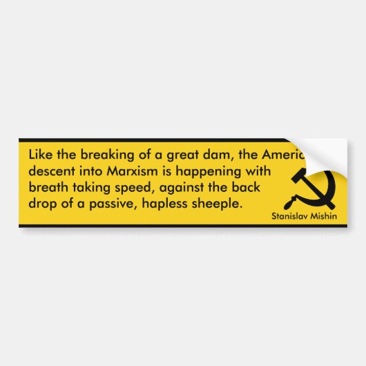 Amerikaanse afkomst naar marxisme (Mishin) Bumpersticker (Voorkant)