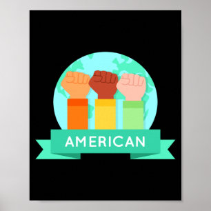 Amerikaanse Afrikaanse Geschiedenis Zwart Is Mooi Poster