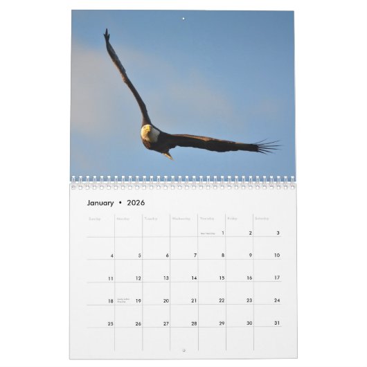Amerikaanse agenda voor Bald Eagle 2014 Kalender (Jan 2026)