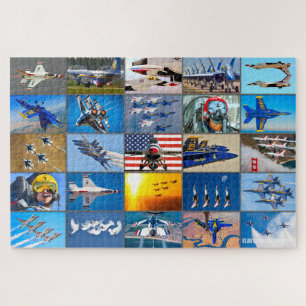 AMERIKAANSE AIR DEMONSTRATIE TEAMS "MONTAGE" LEGPUZZEL