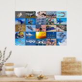 AMERIKAANSE AIR DEMONSTRATIE TEAMS "MONTAGE" POSTER (Keuken)