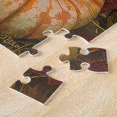 Amerikaanse Akita Autumn Harvest Thanksgiving Legpuzzel (Zijkant)