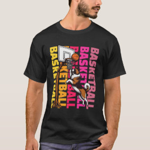 Amerikaanse Akita Basketbal Sport Hondenliefhebber T-shirt