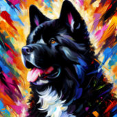 Amerikaanse Akita Dog Acryl Art Print | Kleurrijk Legpuzzel