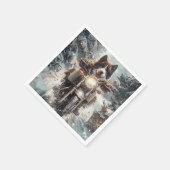 Amerikaanse Akita Dog Christmas Servet (Hoek)