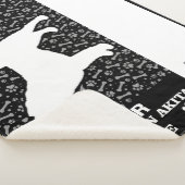 Amerikaanse akita grappige kant van bed sherpa deken (3/4)