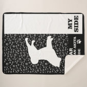 Amerikaanse akita grappige kant van bed sherpa deken (Voorkant (horizontaal))