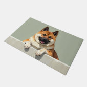 Amerikaanse Akita Hond Deurmat Kunst (Schuin)