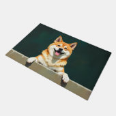 Amerikaanse Akita Hond Deurmat Kunst (Schuin)